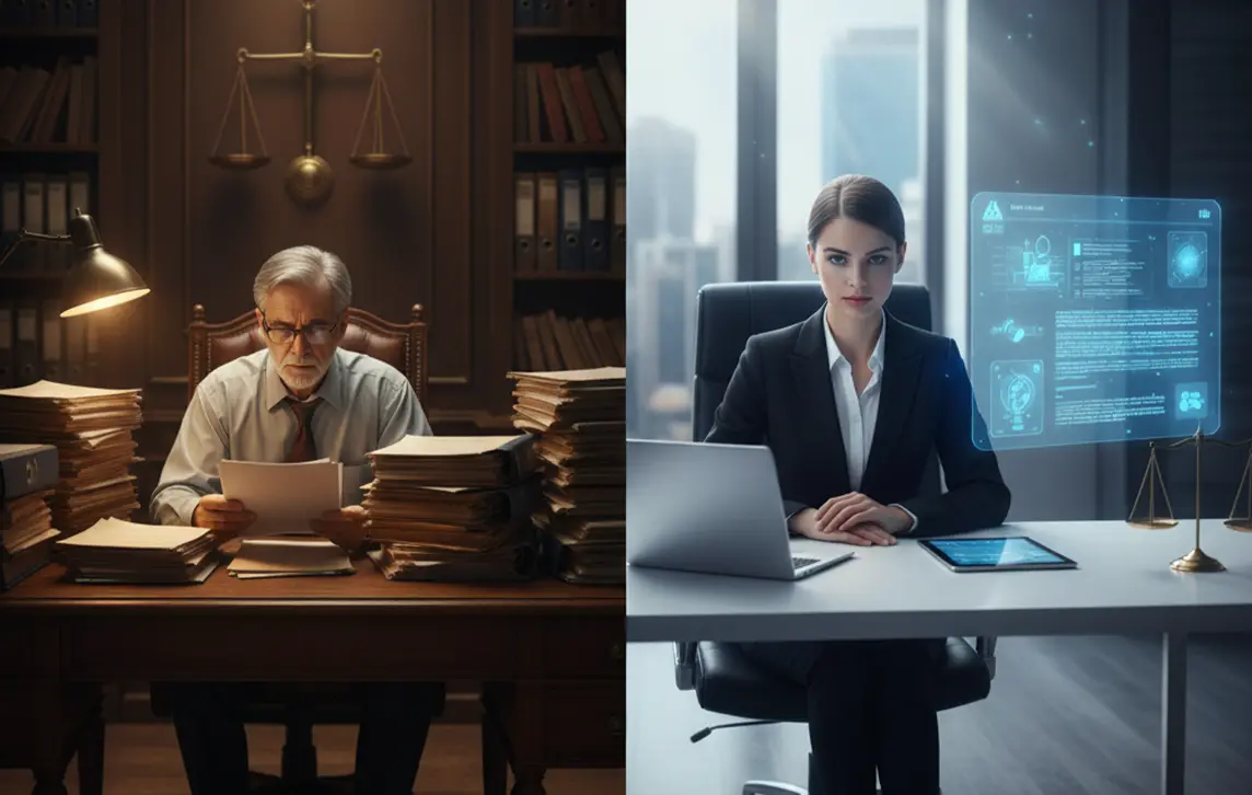 مقایسه قبل و بعد استفاده از ai برای مشاور حقوقی